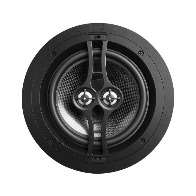 OSD Black R83DT 8" Dual Tweeter In-Ceiling Speaker, 3/4" Aluminum Dome Tweeters (Single)